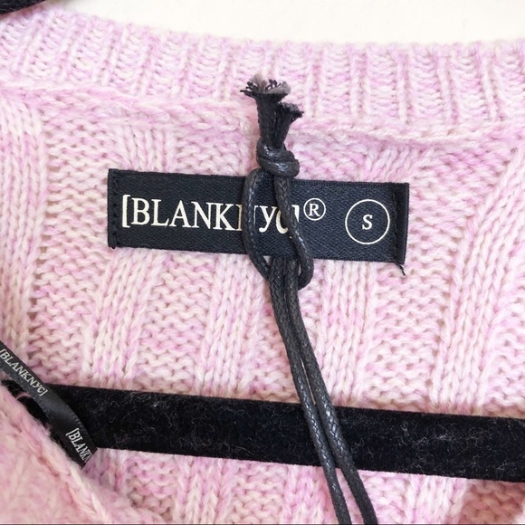 New Blank NYC Heather Ribbed Crewneck Sweater in Lilac Mist - Picture 6 of 13